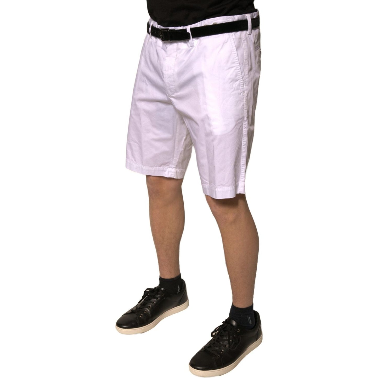 Dolce & Gabbana White Chinos Cotton Stretch Casual Shorts Dolce & Gabbana