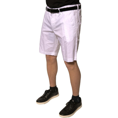 Dolce & Gabbana White Chinos Cotton Stretch Casual Shorts Dolce & Gabbana