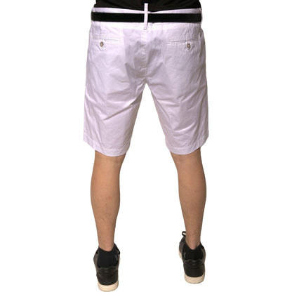 Dolce & Gabbana White Chinos Cotton Stretch Casual Shorts Dolce & Gabbana