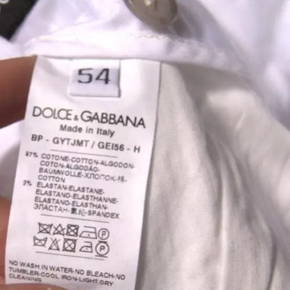 Dolce & Gabbana White Chinos Cotton Stretch Casual Shorts Dolce & Gabbana