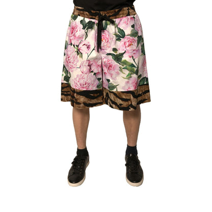 Dolce & Gabbana Multicolor Floral Cotton Men Bermuda Shorts Dolce & Gabbana