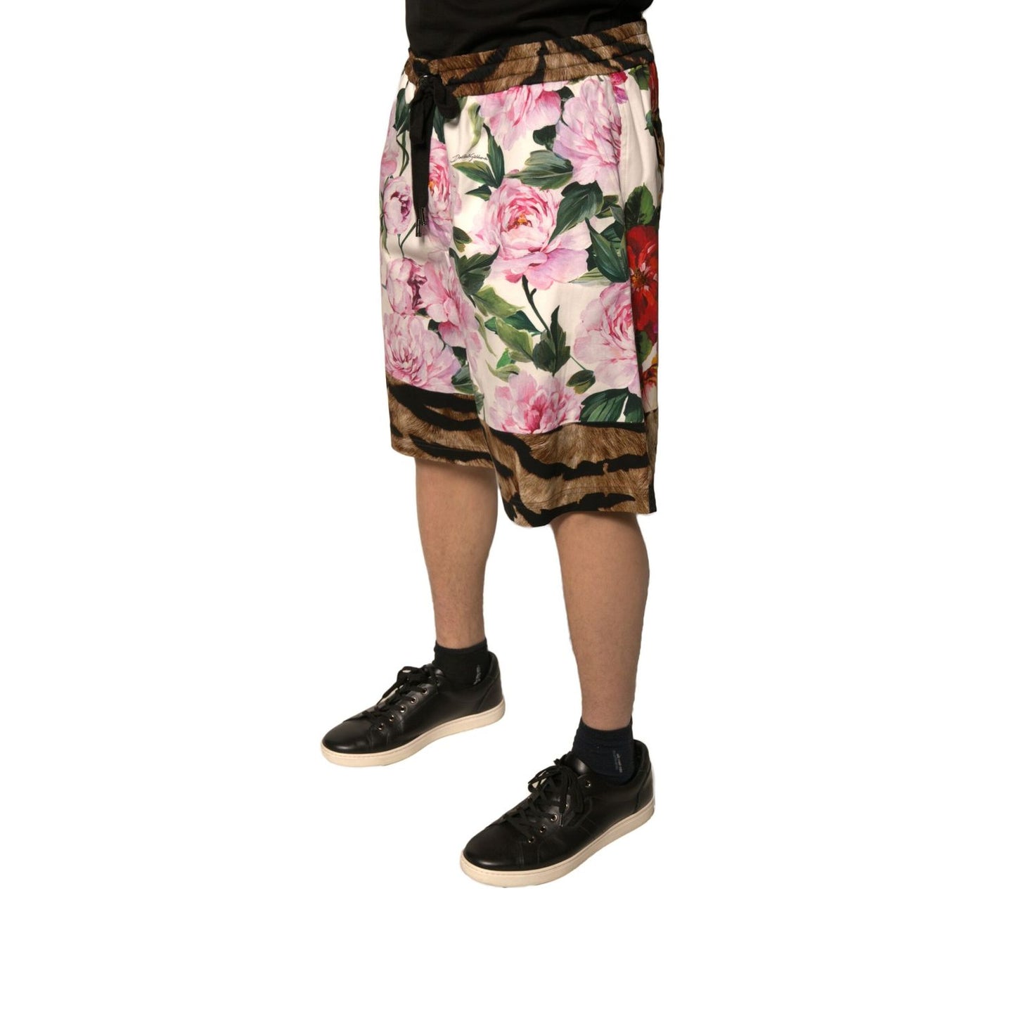 Dolce & Gabbana Multicolor Floral Cotton Men Bermuda Shorts Dolce & Gabbana