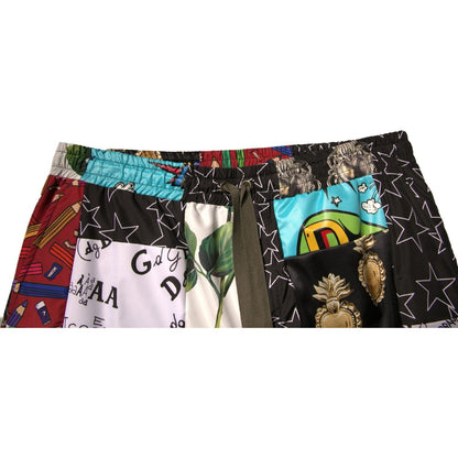 Dolce & Gabbana Multicolor Patchwork Cargo Bermuda Shorts Dolce & Gabbana