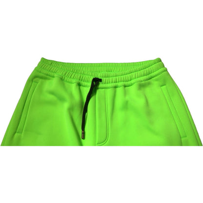 Dolce & Gabbana Green Patchwork Cargo Bermuda Shorts Dolce & Gabbana