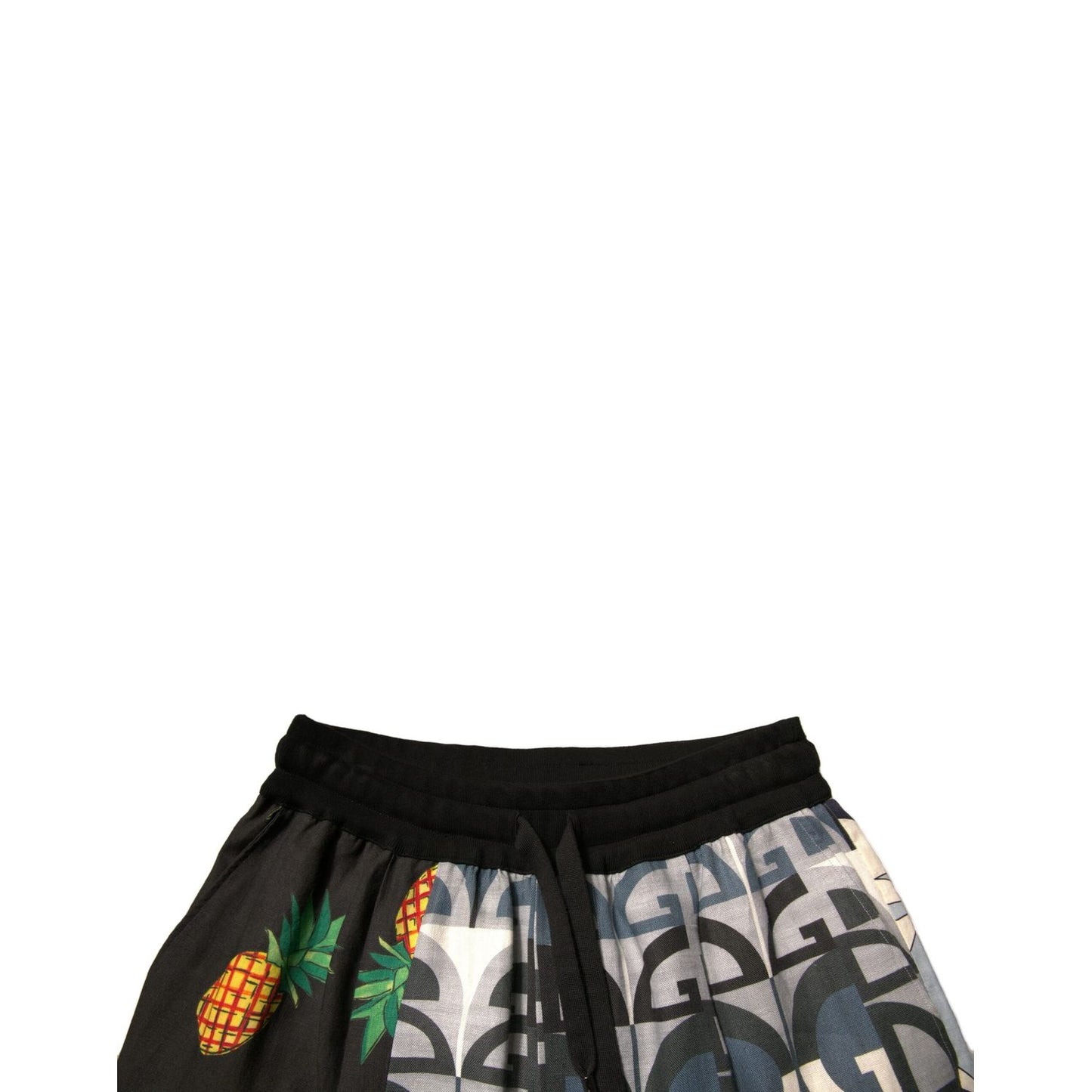 Dolce & Gabbana Multicolor Patchwork Linen Bermuda Shorts Dolce & Gabbana