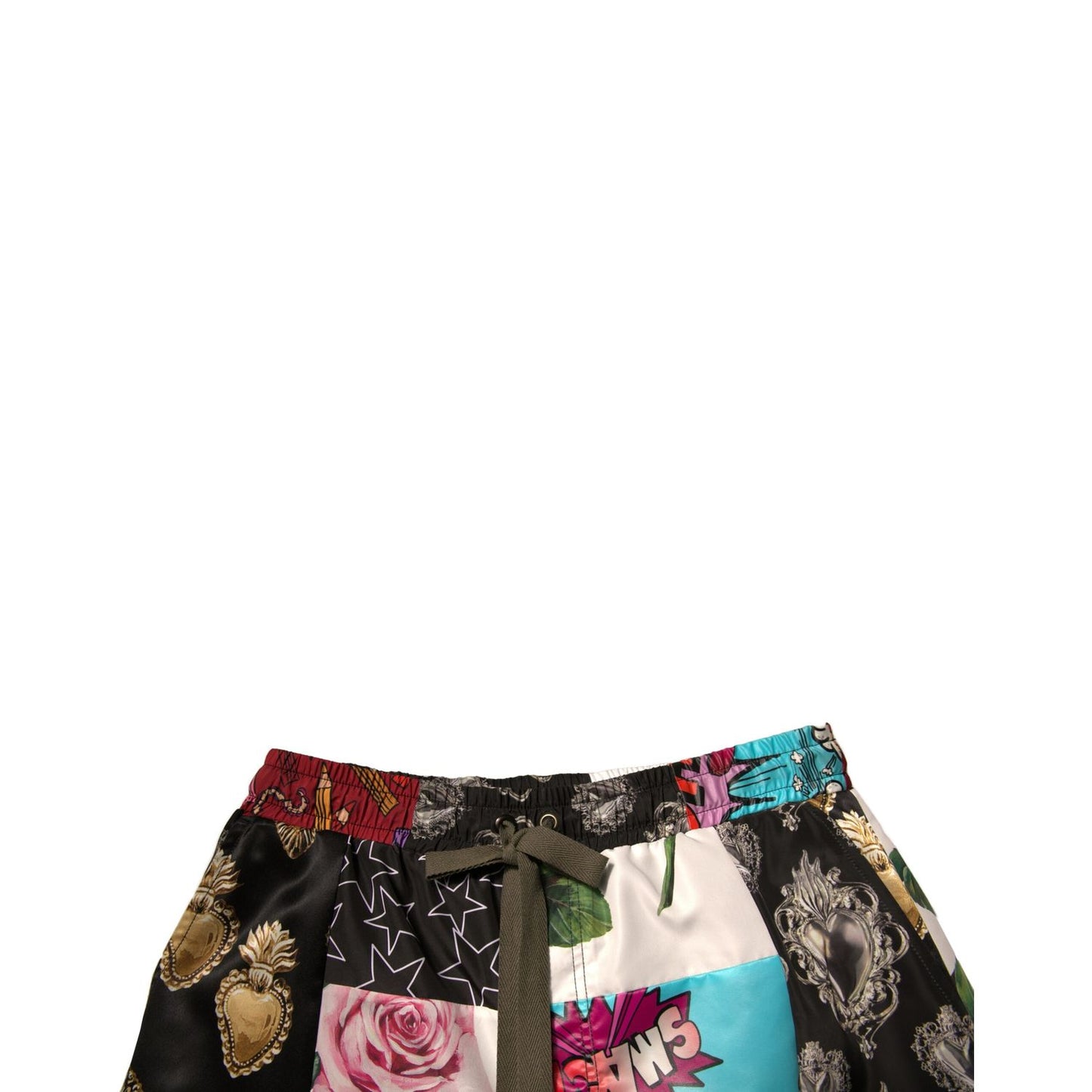 Dolce & Gabbana Multicolor Patchwork Cargo Bermuda Shorts Dolce & Gabbana