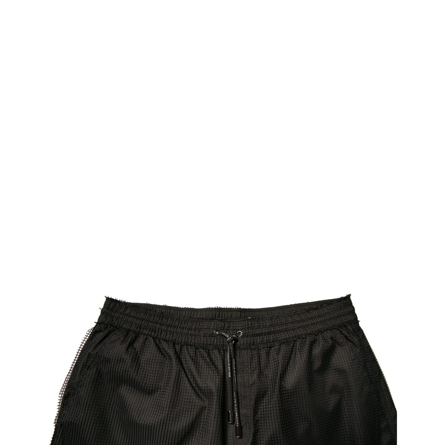 Dolce & Gabbana Black Polyester Jersey Mid Waist Shorts Dolce & Gabbana