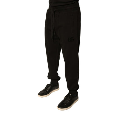Dolce & Gabbana Black Cotton Jogger Men Sweatpants Pants Dolce & Gabbana