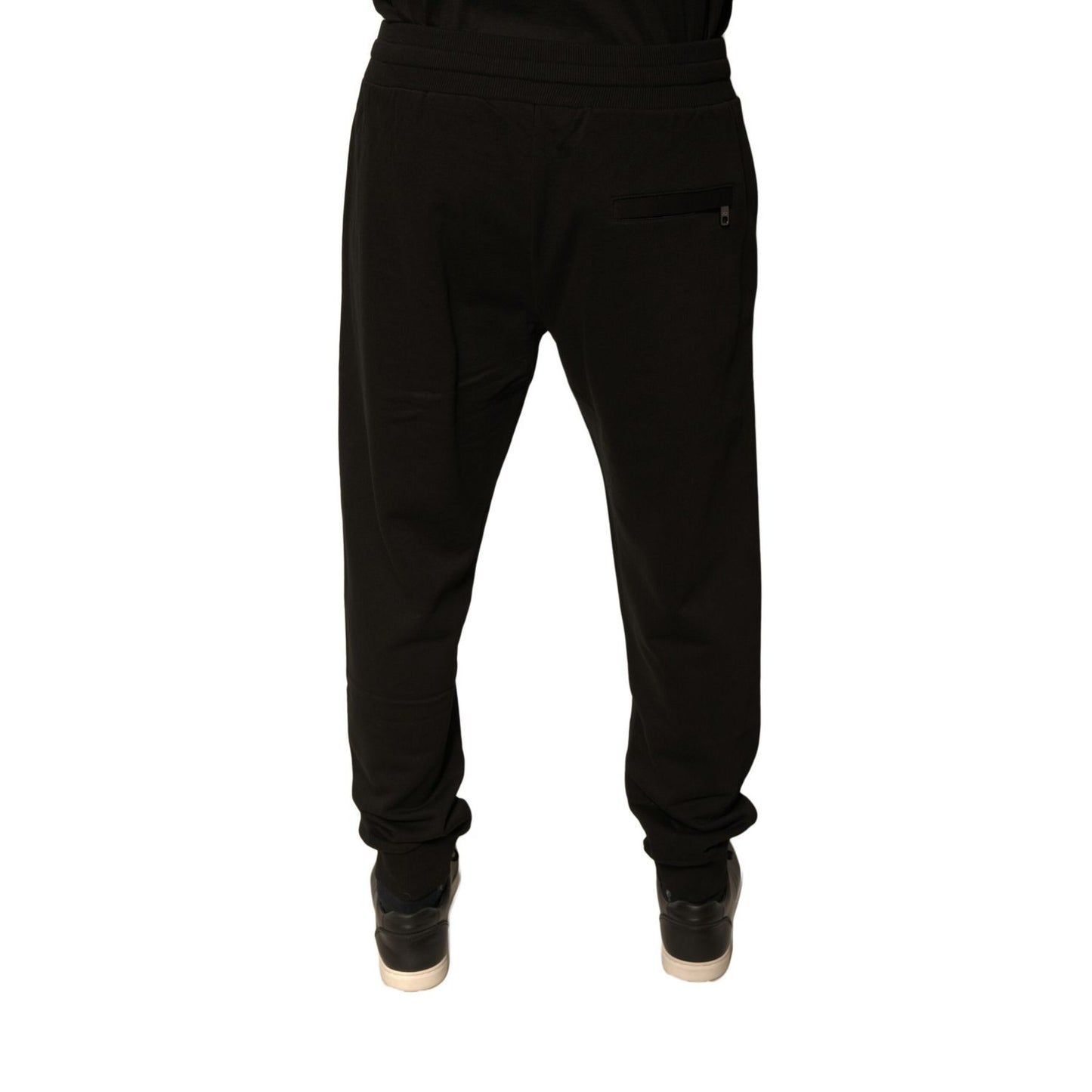Dolce & Gabbana Black Cotton Jogger Men Sweatpants Pants Dolce & Gabbana
