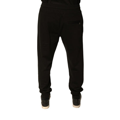 Dolce & Gabbana Black Cotton Jogger Men Sweatpants Pants Dolce & Gabbana