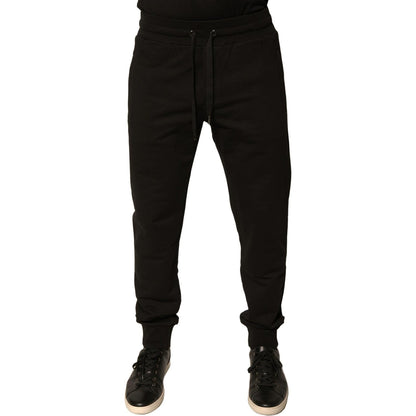 Dolce & Gabbana Black Cotton Jogger Men Sweatpants Pants Dolce & Gabbana