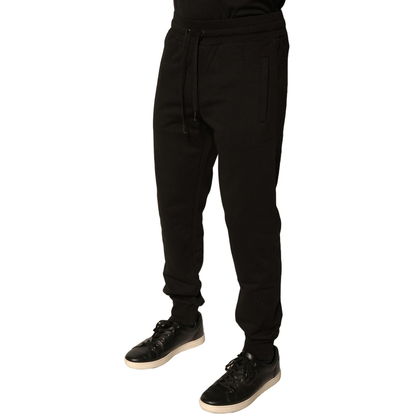 Dolce & Gabbana Black Cotton Jogger Men Sweatpants Pants Dolce & Gabbana