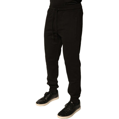 Dolce & Gabbana Black Cotton Jogger Men Sweatpants Pants Dolce & Gabbana