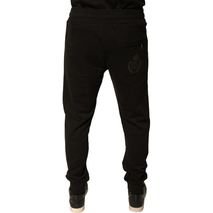 Dolce & Gabbana Black Cotton Jogger Men Sweatpants Pants Dolce & Gabbana