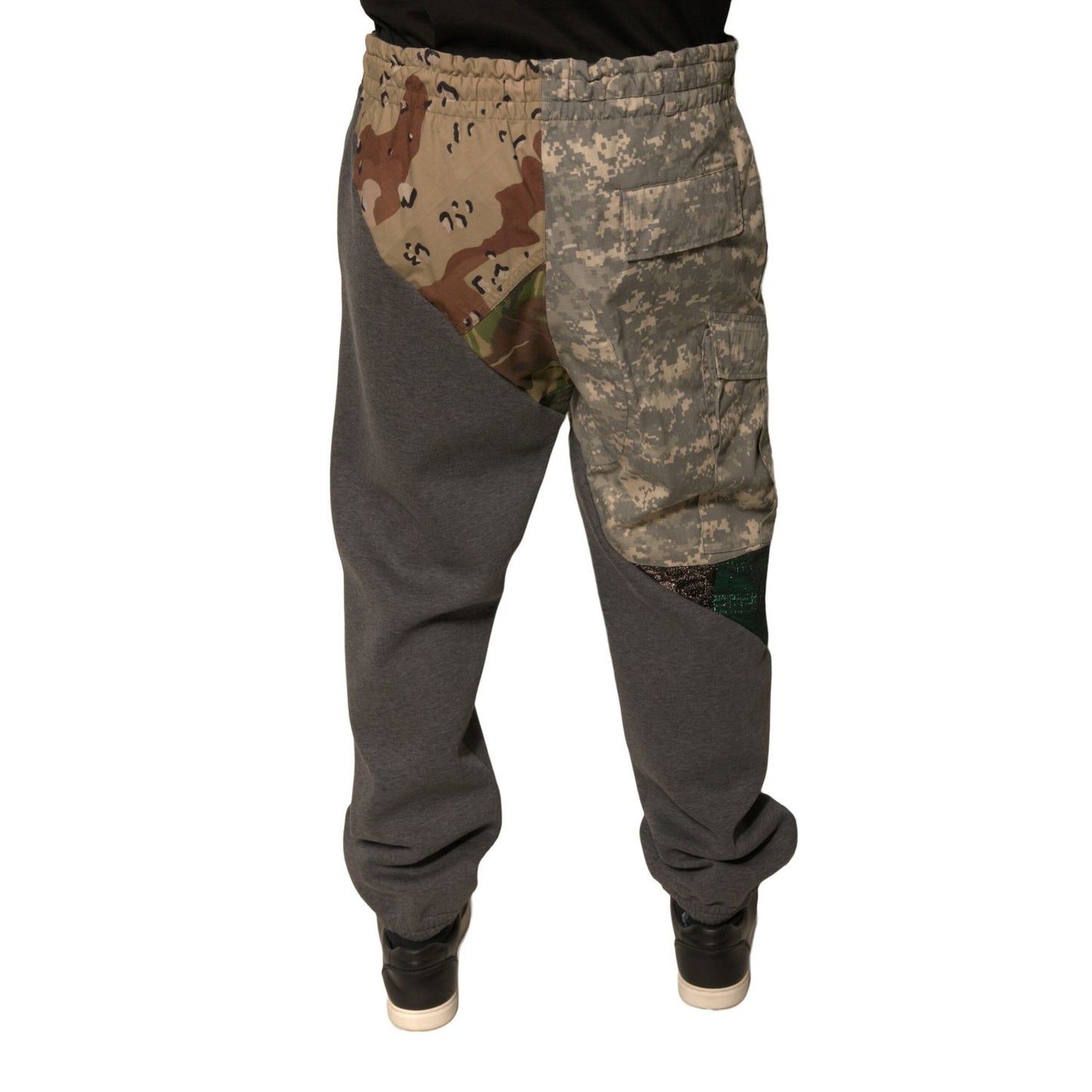 Dolce & Gabbana Multicolor Patchwork Cotton Jogger Sweatpants Pants Dolce & Gabbana