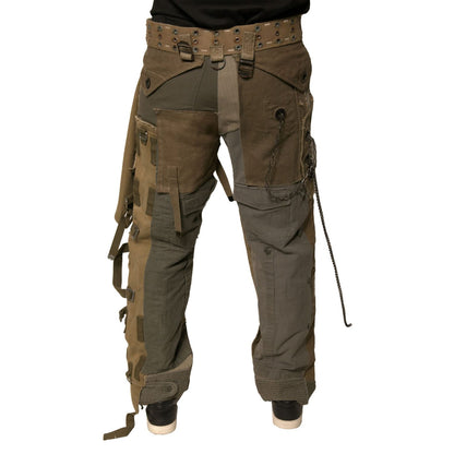 Dolce & Gabbana Multicolor Reconstructed Flight Cargo Pants Dolce & Gabbana
