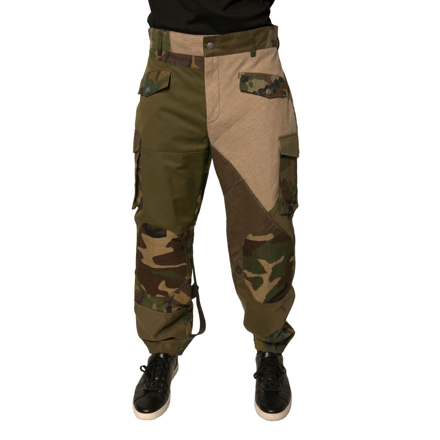 Dolce & Gabbana Multicolor Patchwork Flight Cargo Pants Dolce & Gabbana