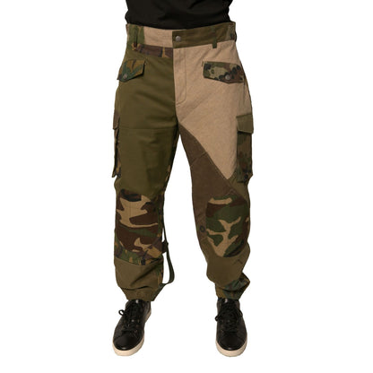 Dolce & Gabbana Multicolor Patchwork Flight Cargo Pants Dolce & Gabbana