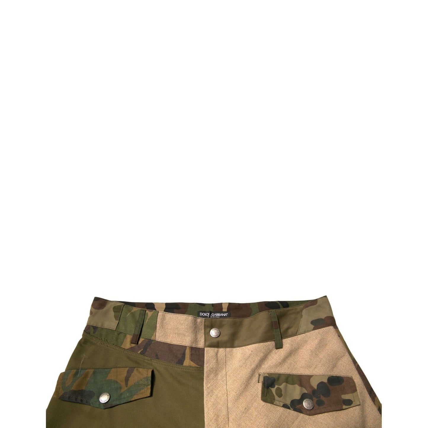 Dolce & Gabbana Multicolor Patchwork Flight Cargo Pants Dolce & Gabbana