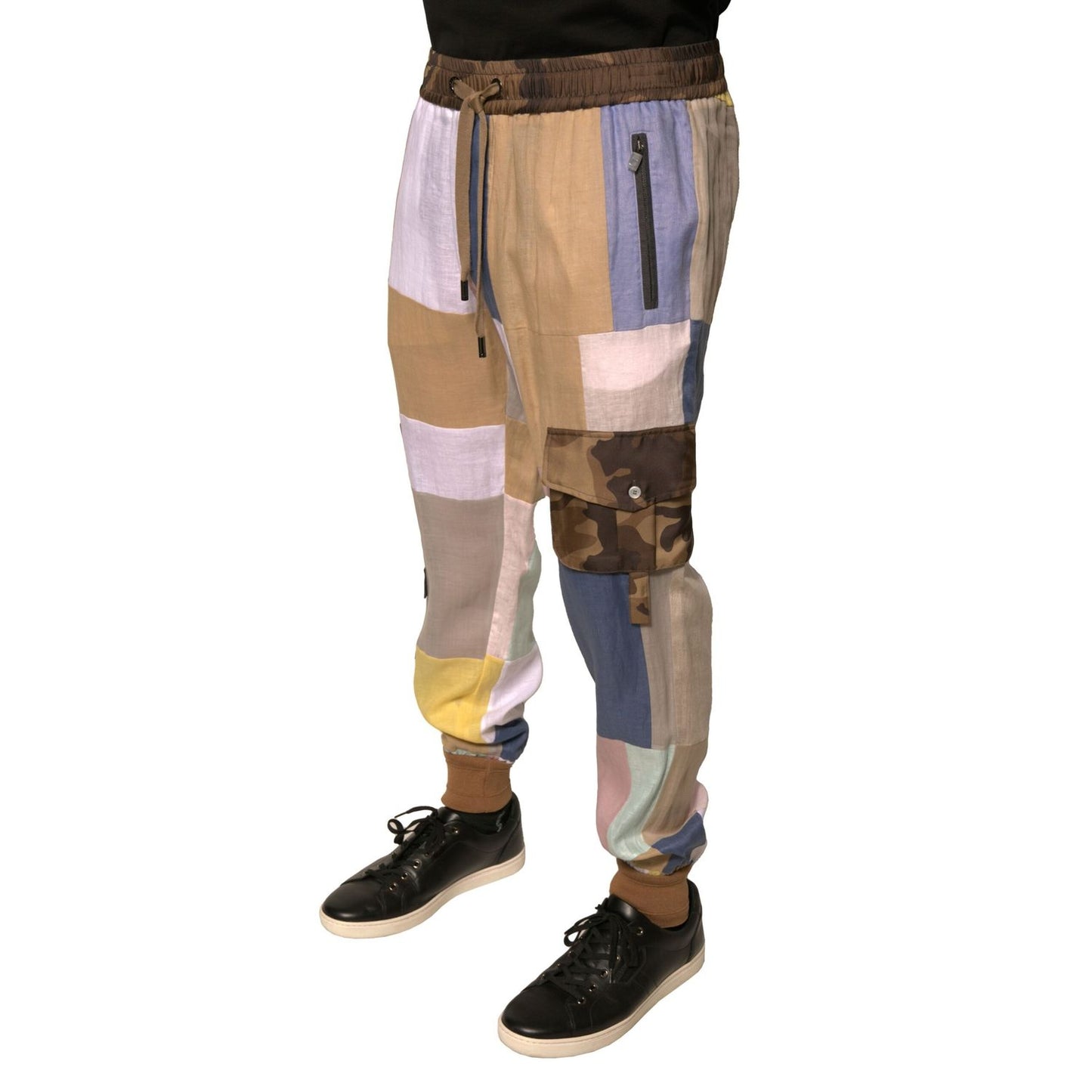 Dolce & Gabbana Multicolor Patchwork Jogger Sweatpants Pants Dolce & Gabbana