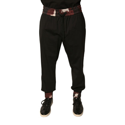 Dolce & Gabbana Black Camouflage Wool Jogger Sweatpants Pants Dolce & Gabbana