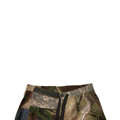 Dolce & Gabbana Multicolor Patchwork Men Jogger Pants Dolce & Gabbana