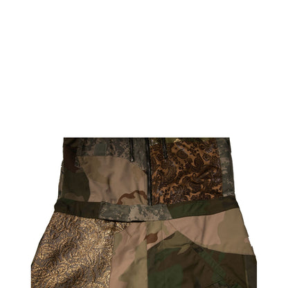 Dolce & Gabbana Multicolor Patchwork Camouflage Overall Pants Dolce & Gabbana