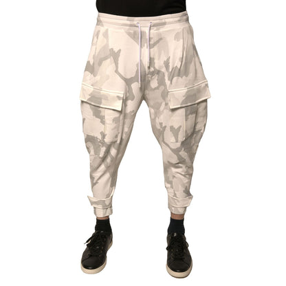 Dolce & Gabbana White Camouflage Cargo Jogger Pants Dolce & Gabbana