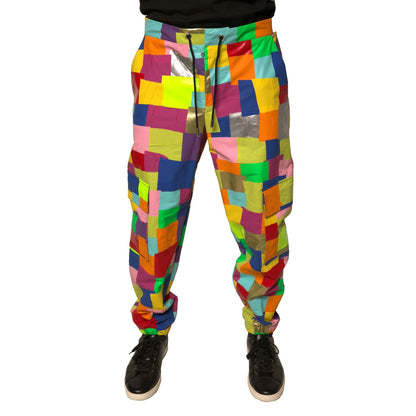 Dolce & Gabbana Multicolor Cotton Patchwork Men Cargo Pants Dolce & Gabbana