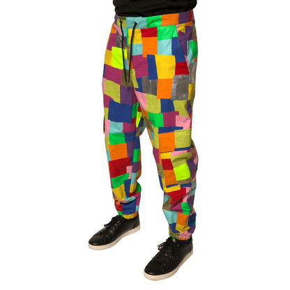 Dolce & Gabbana Multicolor Cotton Patchwork Men Cargo Pants Dolce & Gabbana
