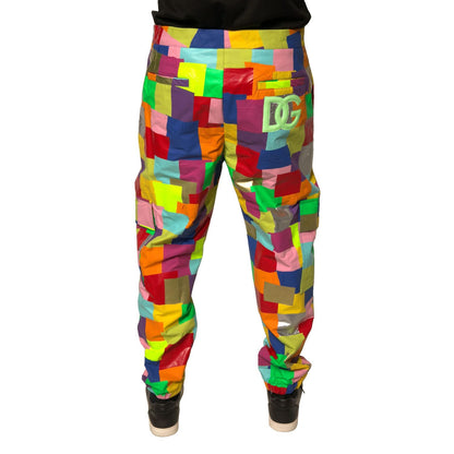 Dolce & Gabbana Multicolor Cotton Patchwork Men Cargo Pants Dolce & Gabbana