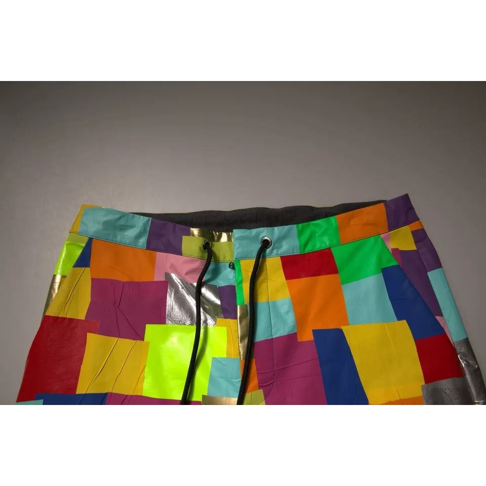 Dolce & Gabbana Multicolor Cotton Patchwork Men Cargo Pants Dolce & Gabbana