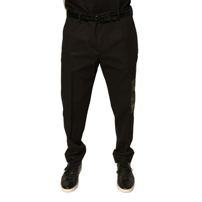 Dolce & Gabbana Black Cotton Men Cargo Casual Pants Dolce & Gabbana
