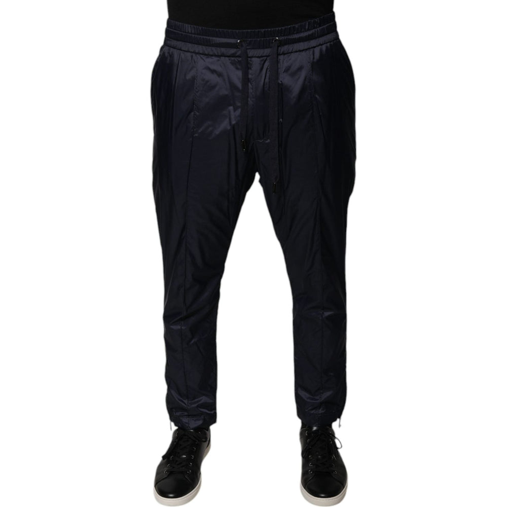 Dolce & Gabbana Dark Blue Cotton Skinny Sweatpants Pants PAN75785-48