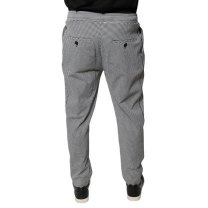Dolce & Gabbana Black White Houndstooth Skinny Dress Pants Dolce & Gabbana