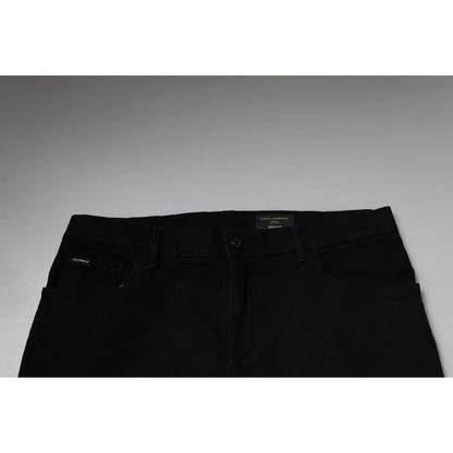 Dolce & Gabbana Black Logo Cotton Stretch Skinny Denim Jeans Dolce & Gabbana