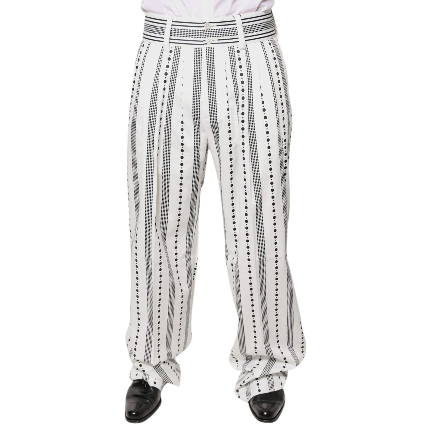 Dolce & Gabbana White Straight Formal Dress Pants Dolce & Gabbana