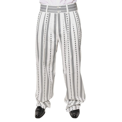 Dolce & Gabbana White Straight Formal Dress Pants Dolce & Gabbana