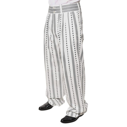 Dolce & Gabbana White Straight Formal Dress Pants Dolce & Gabbana