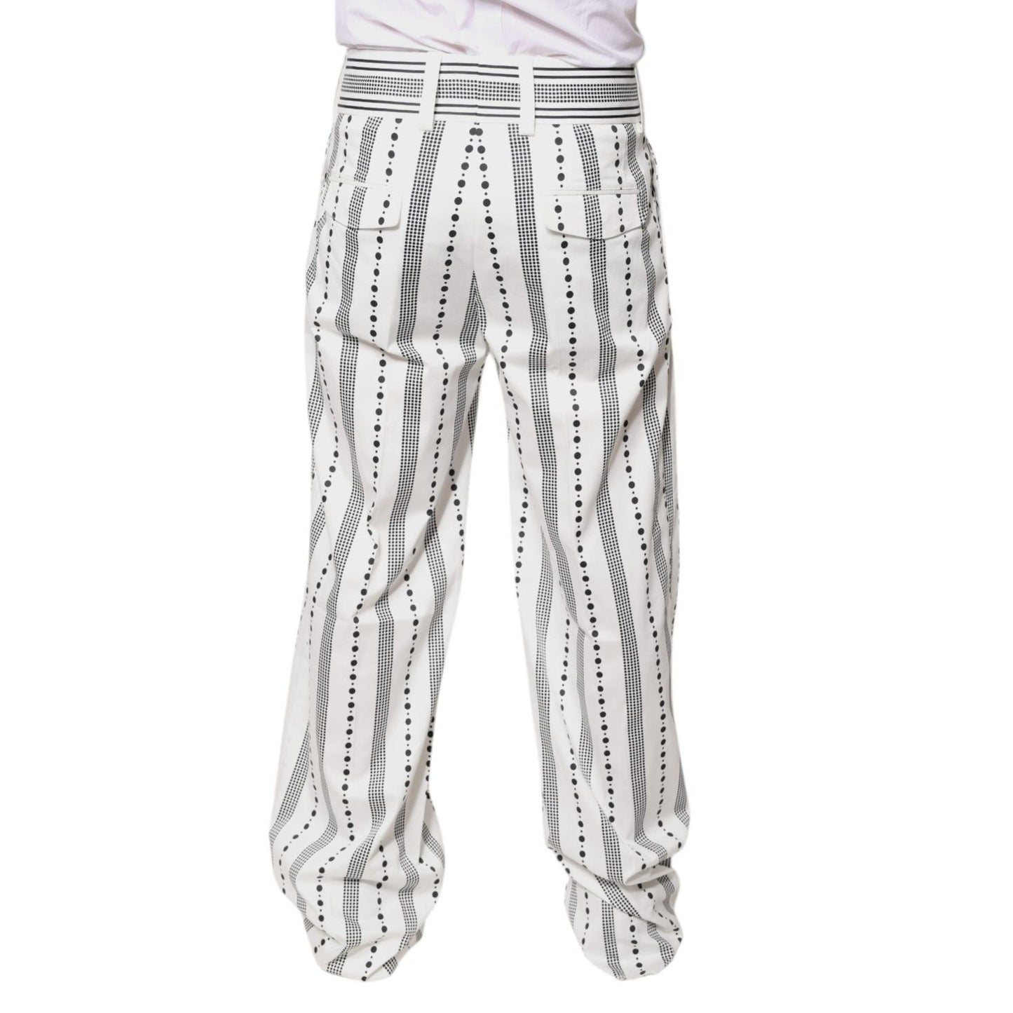 Dolce & Gabbana White Straight Formal Dress Pants Dolce & Gabbana