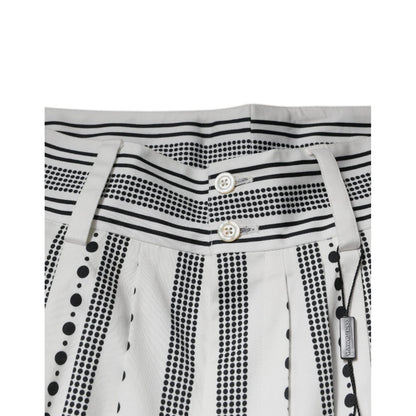 Dolce & Gabbana White Straight Formal Dress Pants Dolce & Gabbana