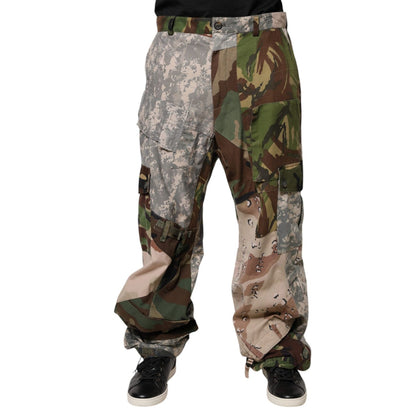 Dolce & Gabbana Multicolor Patchwork Camouflage Cargo Pants Dolce & Gabbana