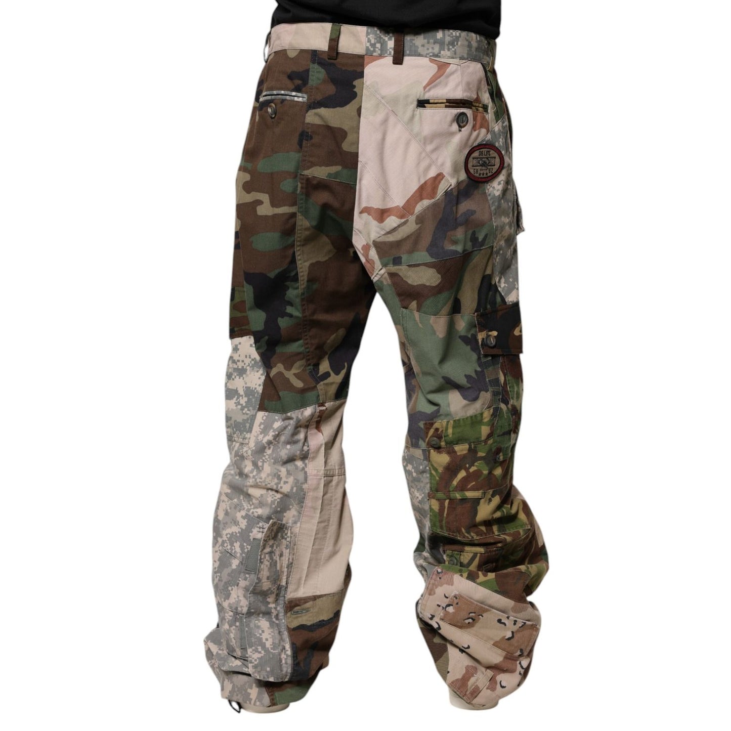 Dolce & Gabbana Multicolor Patchwork Camouflage Cargo Pants Dolce & Gabbana