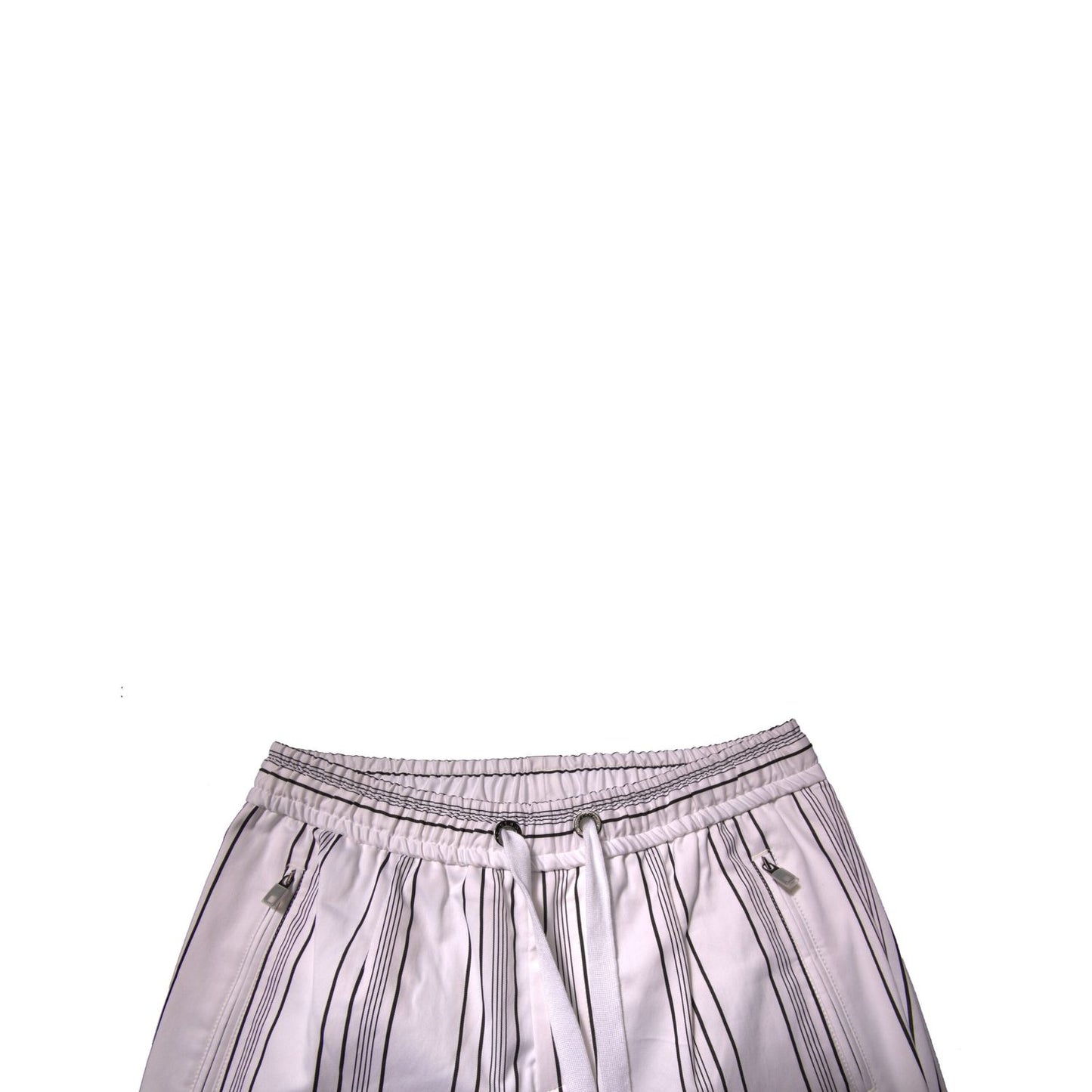 Dolce & Gabbana White Stripe Cotton Dress Skinny Pants Dolce & Gabbana