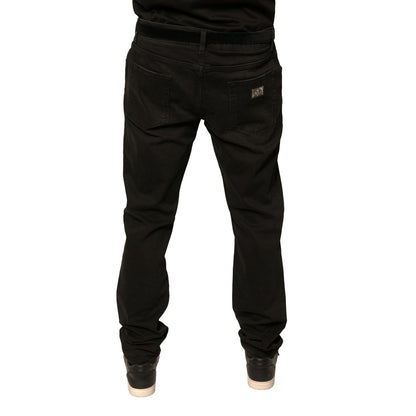 Dolce & Gabbana Black Ripped Logo Cotton Skinny Denim Jeans Dolce & Gabbana