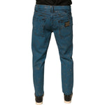 Dolce & Gabbana Blue Logo Cotton Stretch Skinny Denim Jeans PAN76092-48