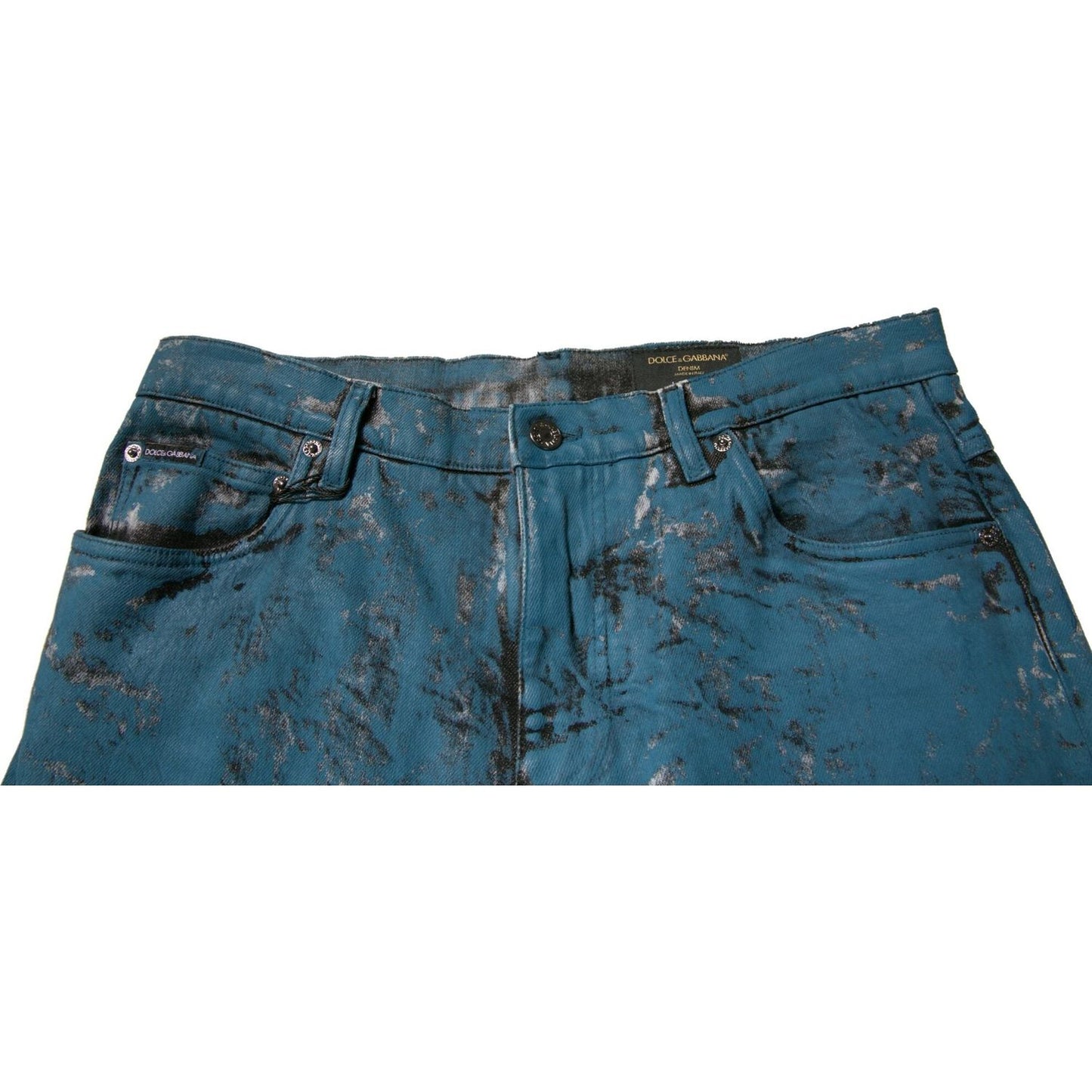 Dolce & Gabbana Blue Logo Cotton Stretch Skinny Denim Jeans PAN76092-48