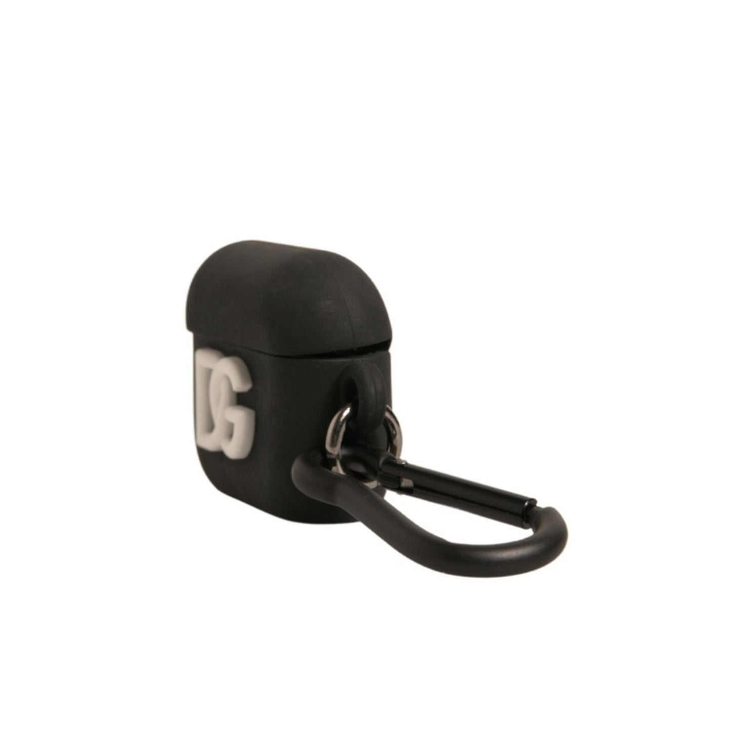 Dolce & Gabbana Black Silicone Rubber Logo Embossed Airpods Case Dolce & Gabbana