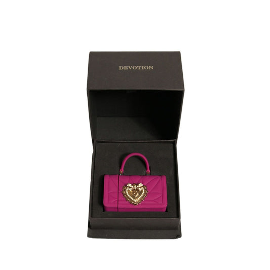 Dolce & Gabbana Pink Silicone Devotion Heart Cover Hand Bag Airpod Case SMY10600