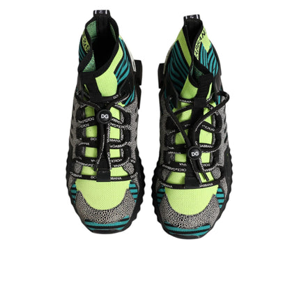 Dolce & Gabbana Multicolor Sorrento Logo Sneakers Socks Shoes